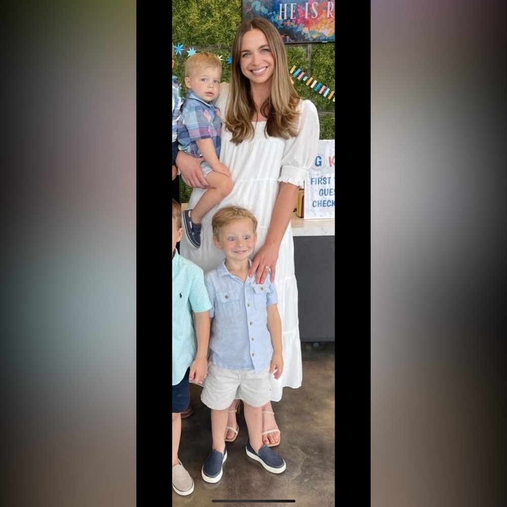 English Factory smocked White Maxi Dress